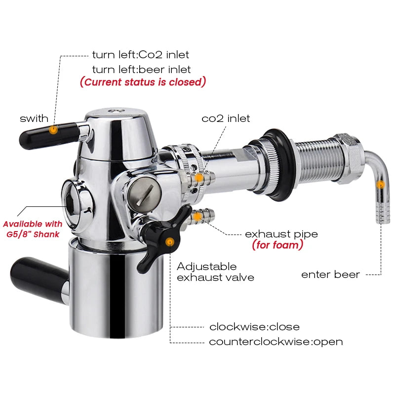 Professional Homebrew Bottle Filling Tap for Glass Bottles