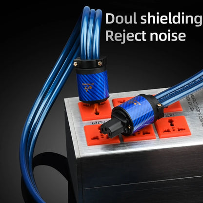 2m Silver-Plated HIFI Power Cable for Audio