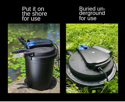 Compact Fish Pond Filtration System 1500L for Clear Water
