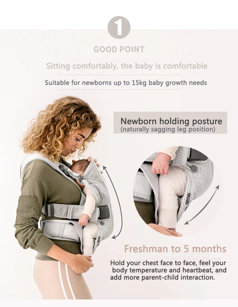 Baby Sling Carrier Ergonomic Breathable Night Flower Design
