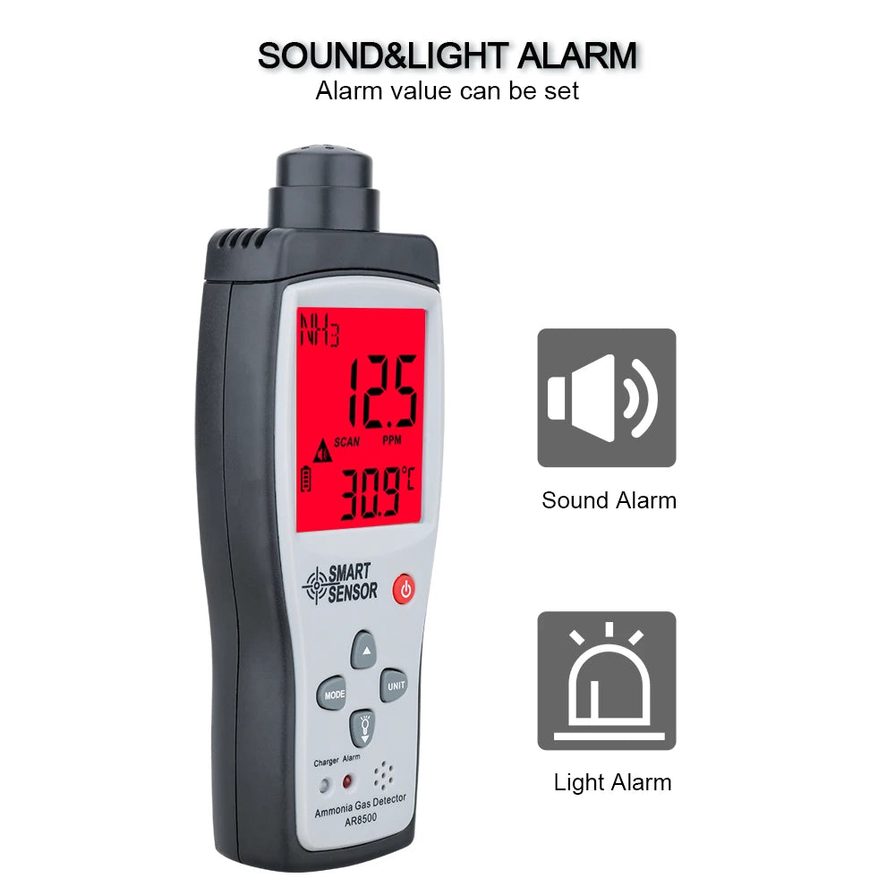 Portable NH3 Gas Tester 0-100PPM Safety Detector