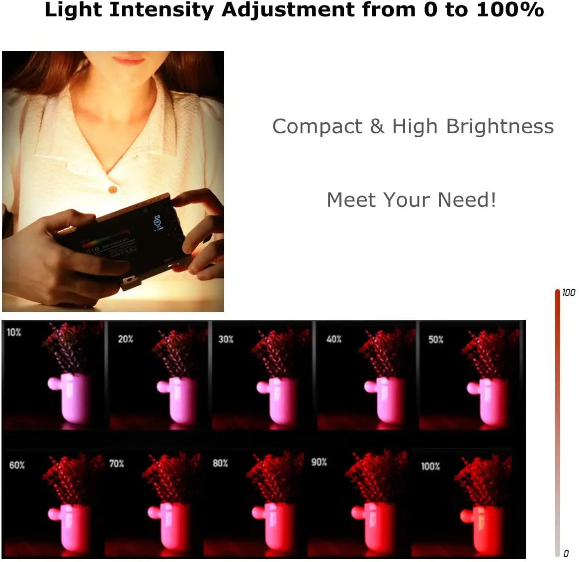 Dimmable Full Color LED Photography Light Kit 2