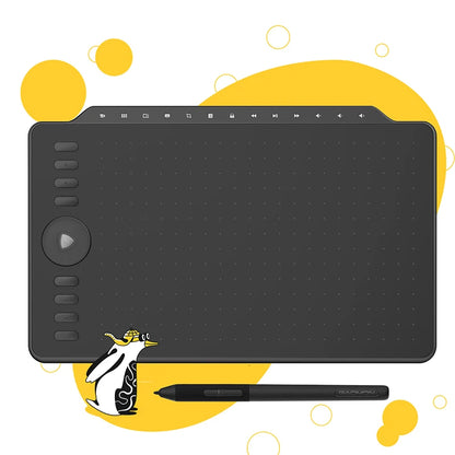 12 Inch Drawing Tablet with Battery-Free Pen & 8 Keys