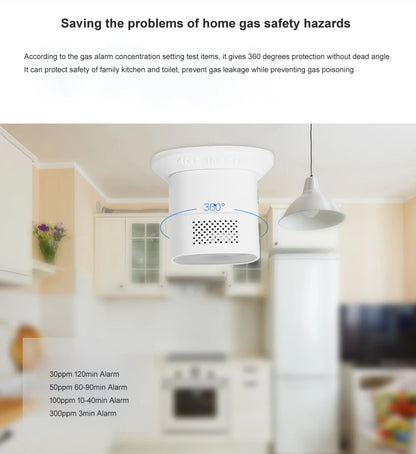 3 Pack Smart Zigbee Carbon Monoxide Detectors with App Control