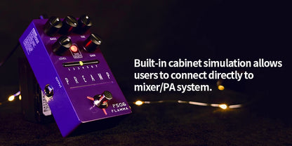 Digital Guitar Preamp Pedal with 7 Models and Cabinet Simulation