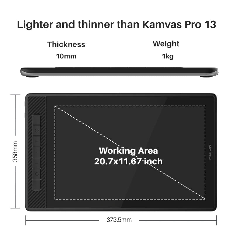 13.3 Inch 2.5K Drawing Tablet with Adjustable Stand