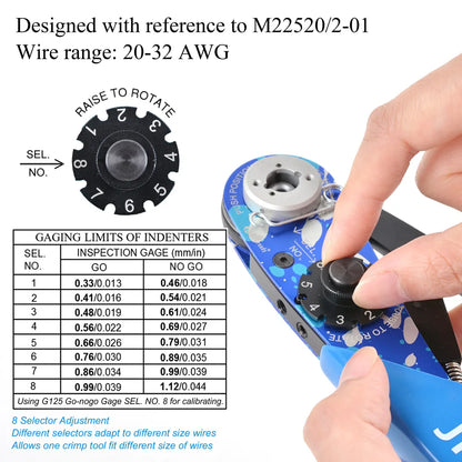 7 Position M22520/2-01 Wire Crimper for Miniature Connectors