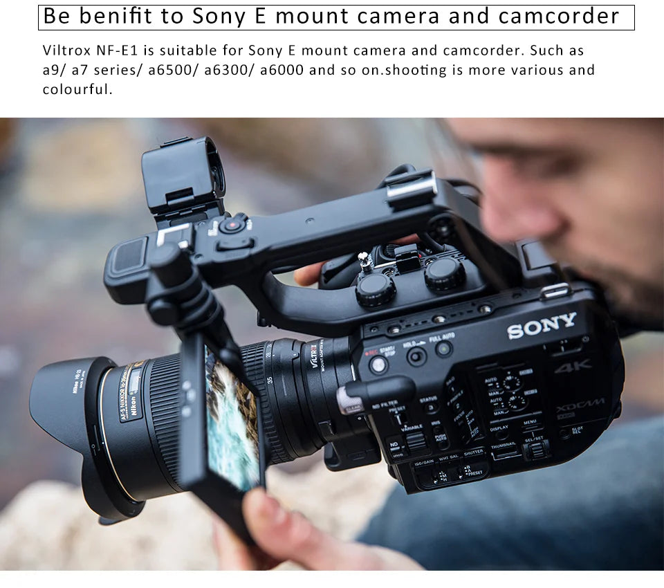 Nikon F to Sony E Mount Auto Focus Lens Adapter