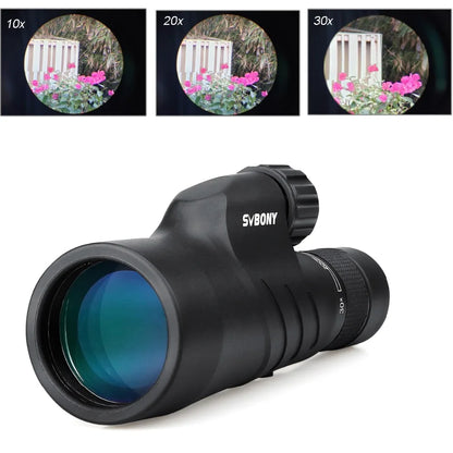 High Power 10 to 30x50 Monocular with BAK4 Prism