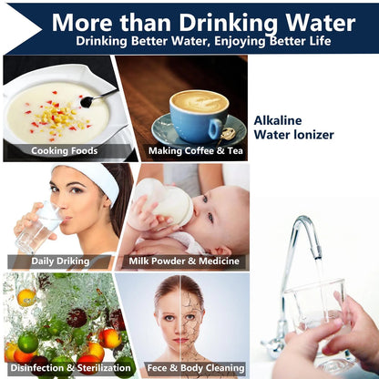 Yellow Alkaline Water Purifier for Home with pH Control