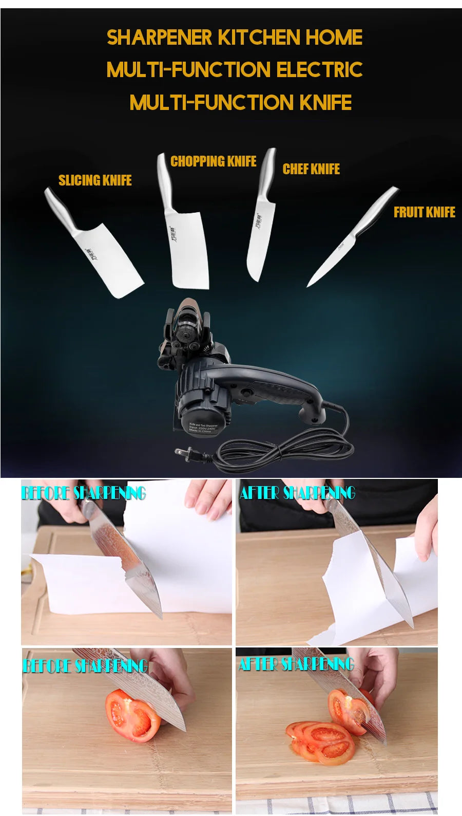 Precision Electric Knife Sharpener for Home
