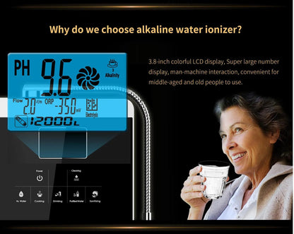 Touchscreen Hydrogen Water Generator with Auto-Cleaning