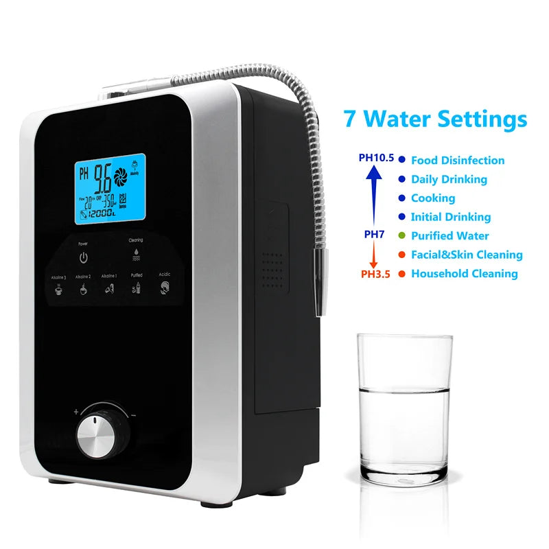 Silver Circle Water Ionizer Touchscreen Auto-Cleaning