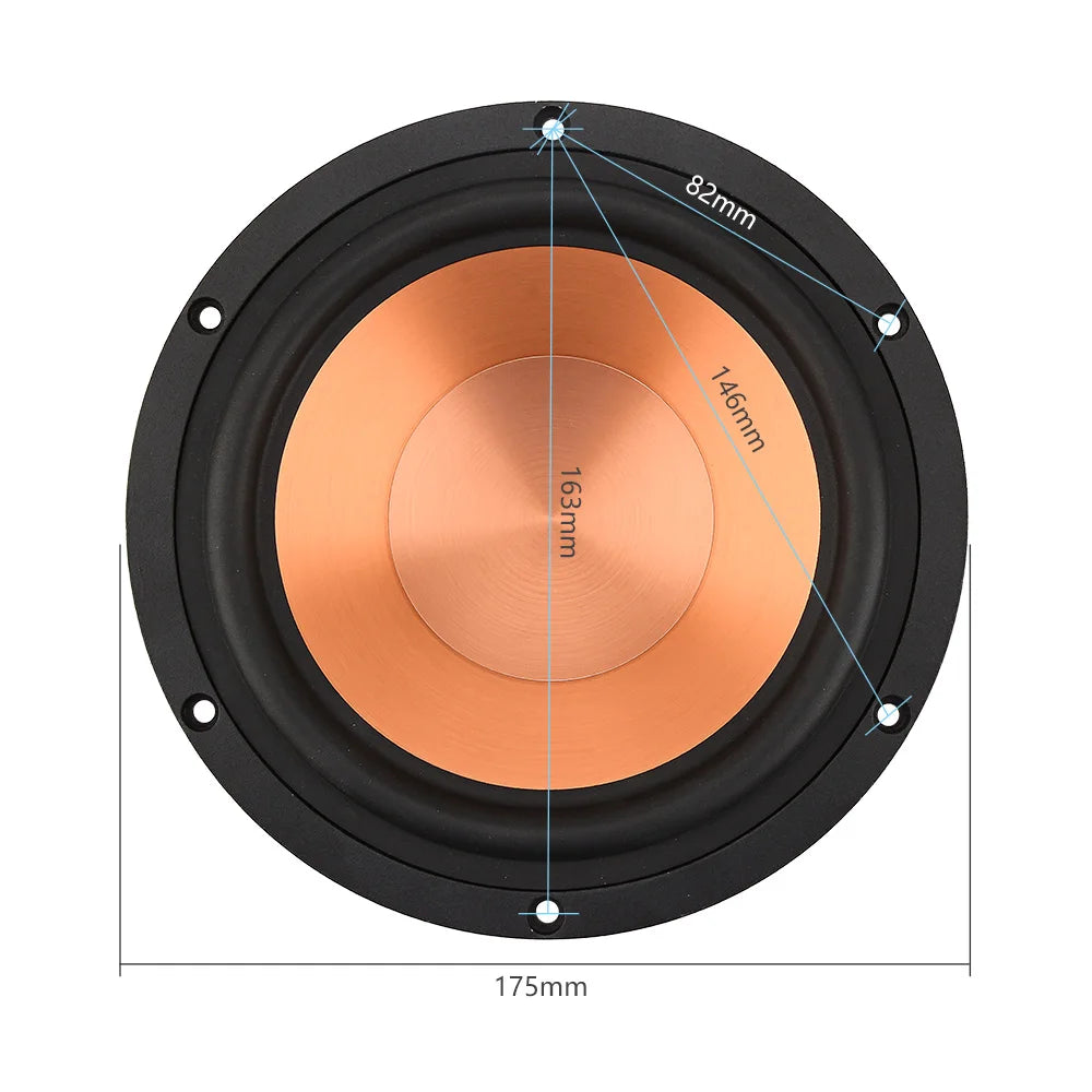 6.5 Inch Orange 4 Ohm Midrange Speaker