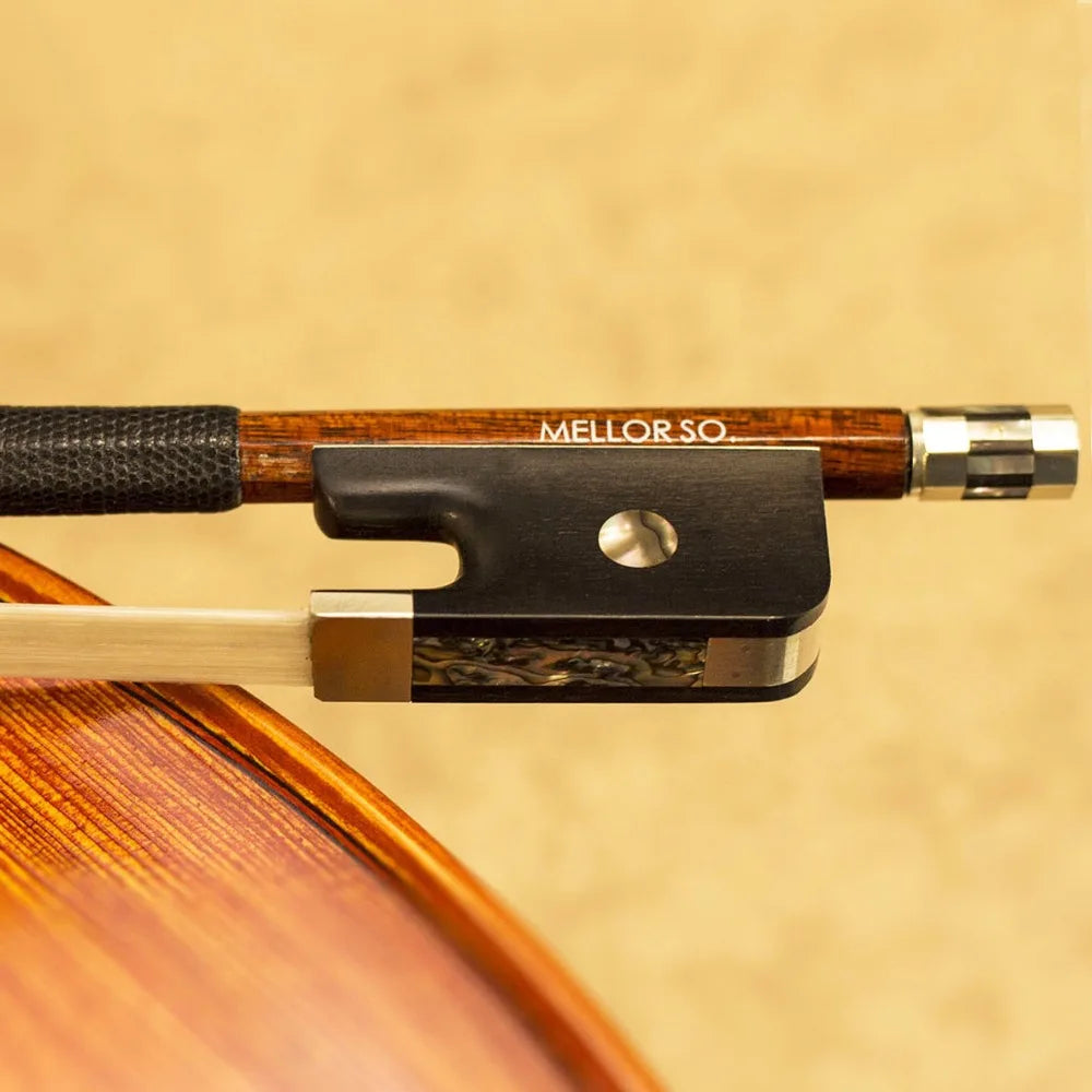Professional Carbon Fiber Cello Bow Wood Skin Finish