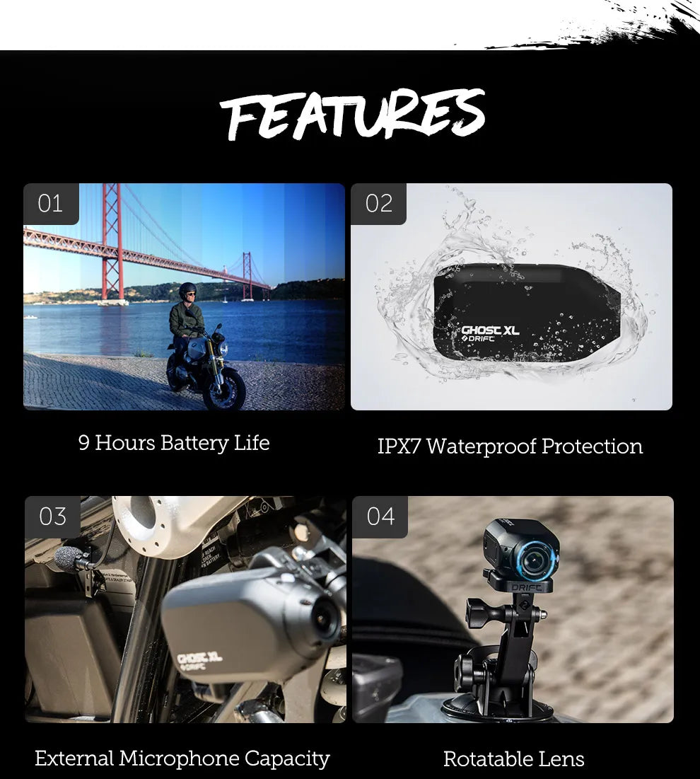 1080p Full HD Action Camera with Rotating Lens & Dash Mode