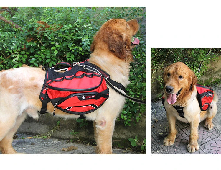 Portable Pet Backpack Carrier Small Waterproof Red