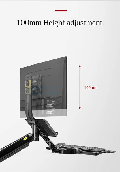 Heavy Duty Wall Mount Workstation with Keyboard Tray