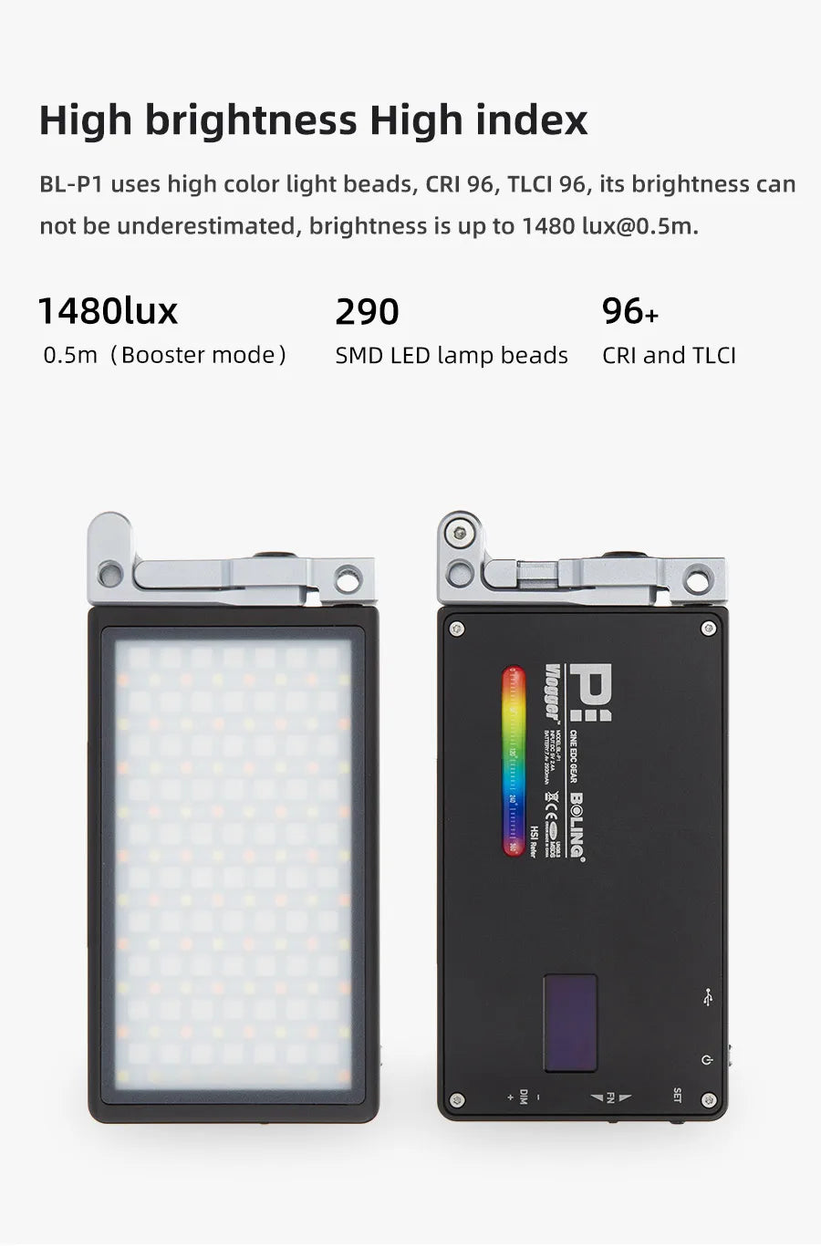 Portable 12W RGB Photography LED Light for Vlogging