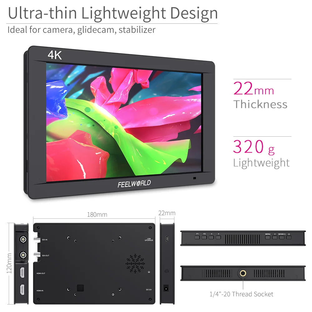 7 Inch Full HD 1920x1200 DSLR Camera Field Monitor