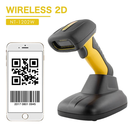 Cordless Bluetooth Barcode Scanner 2D QR Code for POS