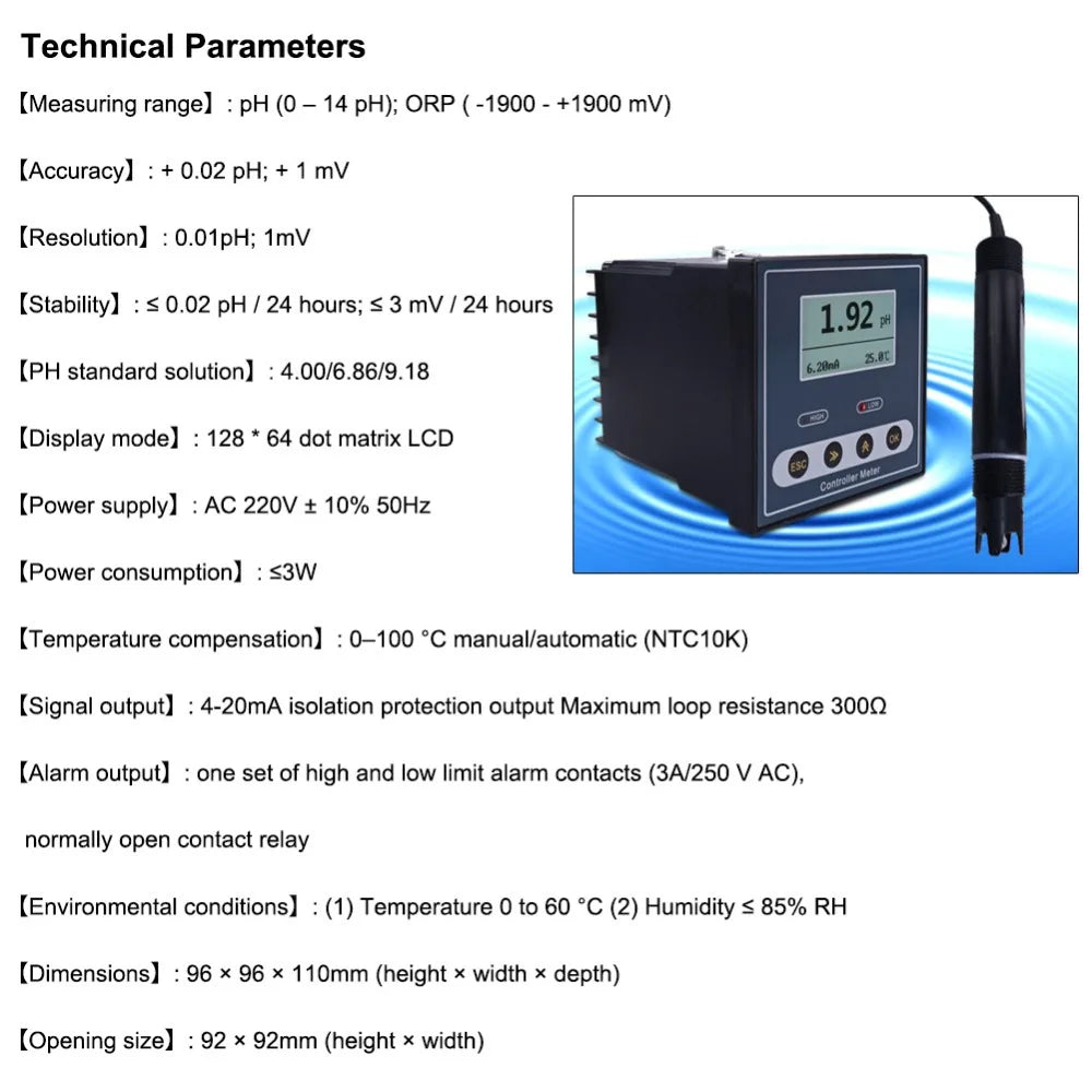 ORP Controller  Digital PH/ORP Meter Sensor Industrial