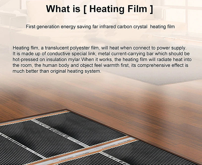 8m Infrared Heating Film 220W Warm Floor Mat 50cm