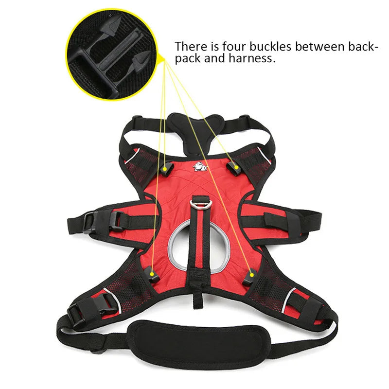 Portable Pet Backpack Carrier Small Waterproof Red