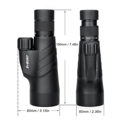 High Power 10 to 30x50 Monocular with BAK4 Prism