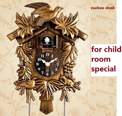 Modern Cuckoo Wall Clock with Bird Sound and Alarm