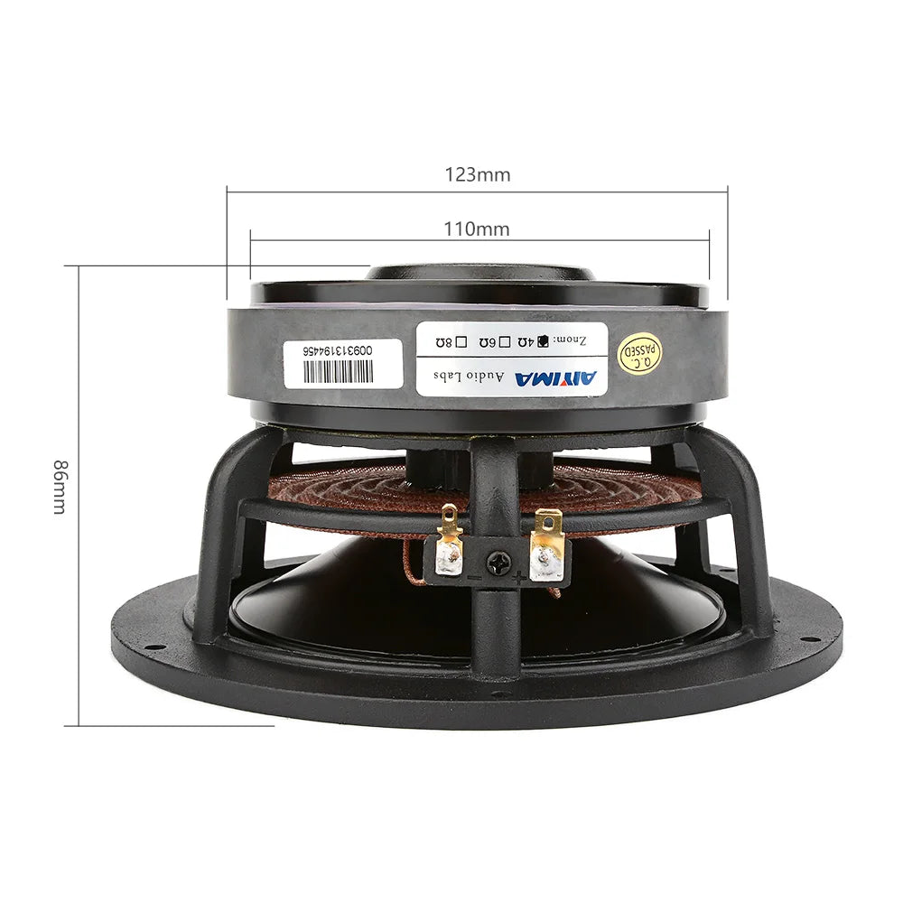 High Power 8 Ohm Orange Aluminum Speaker