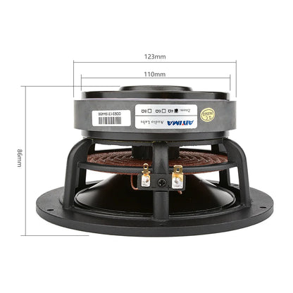6.5 Inch Orange 4 Ohm Midrange Speaker