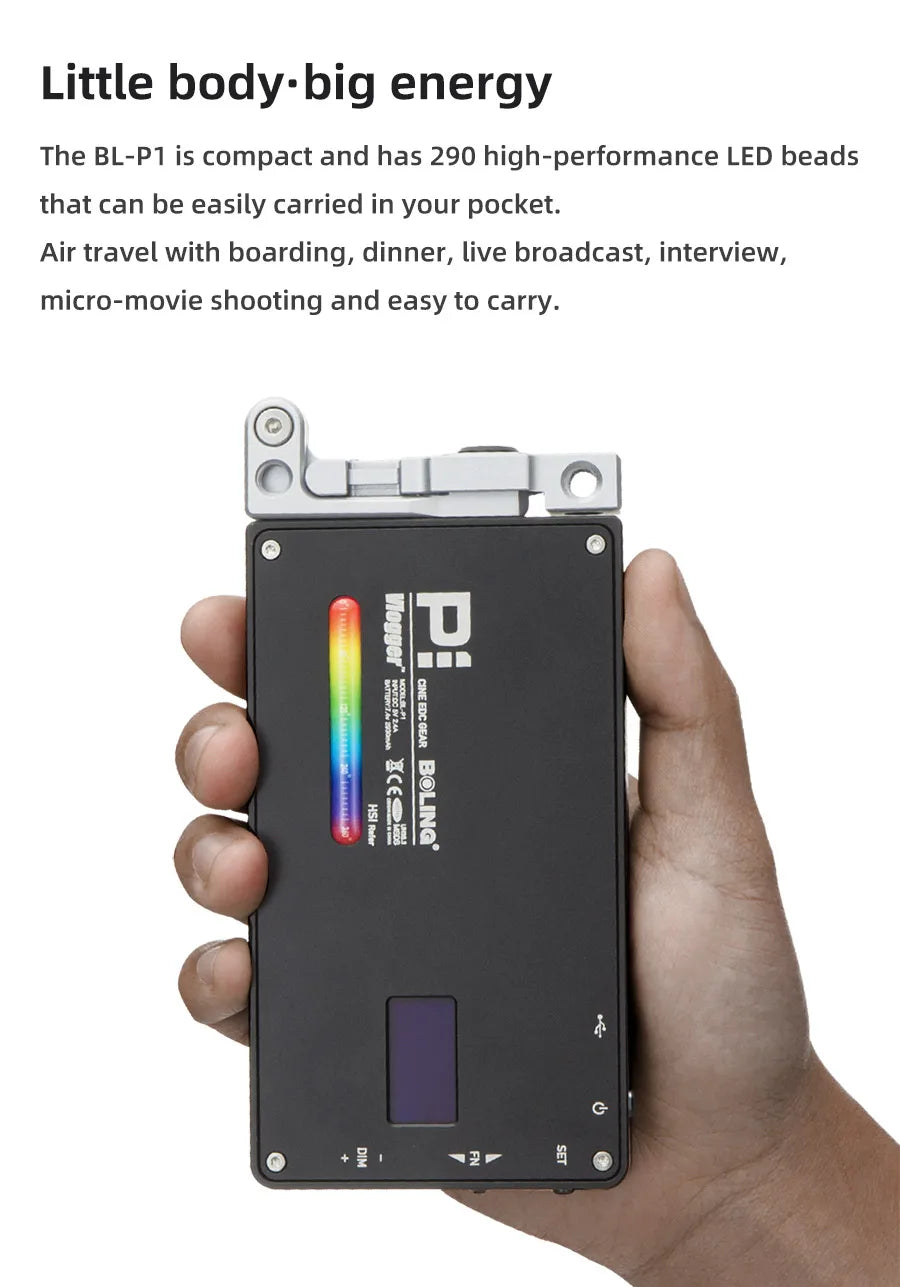 Portable 12W RGB Photography LED Light for Vlogging