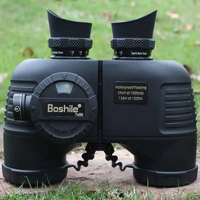 7x50 Waterproof Compass Binoculars HD BAK4 Floating