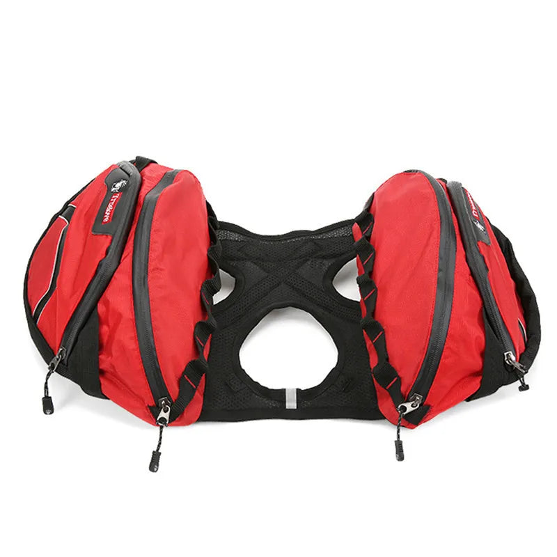 Portable Pet Backpack Carrier Small Waterproof Red
