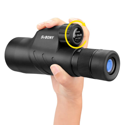 High Power 10 to 30x50 Monocular with BAK4 Prism