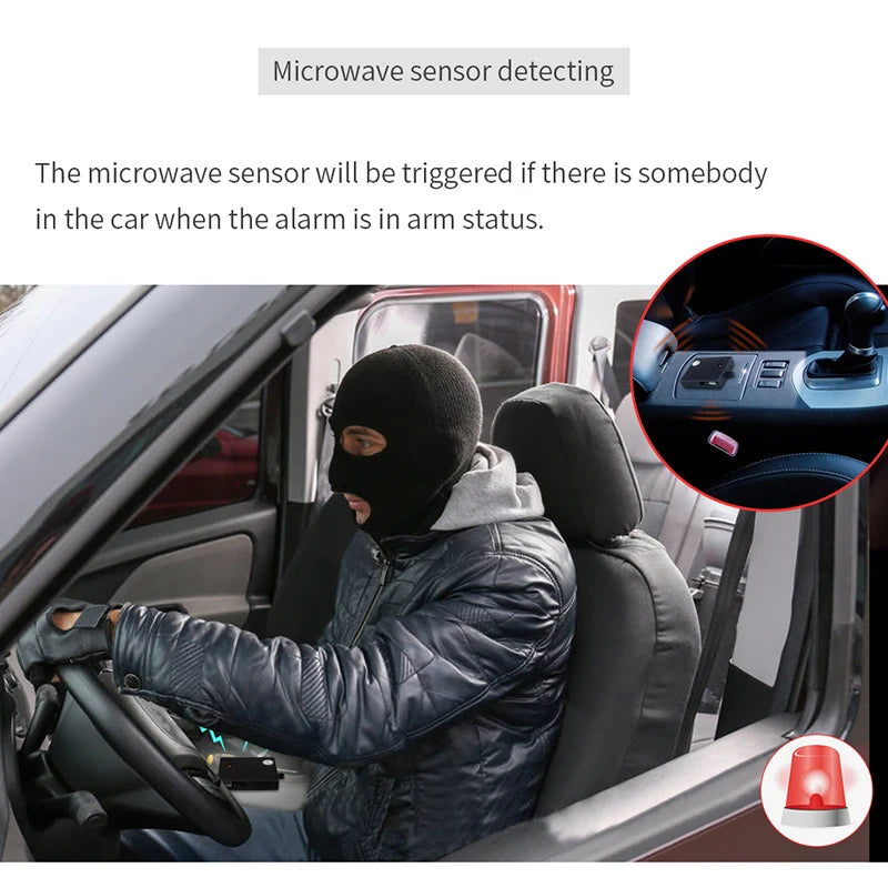 2-Way Car Alarm System with LCD Remote Starter