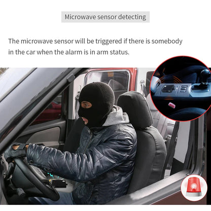 2-Way Car Alarm System with LCD Remote Starter