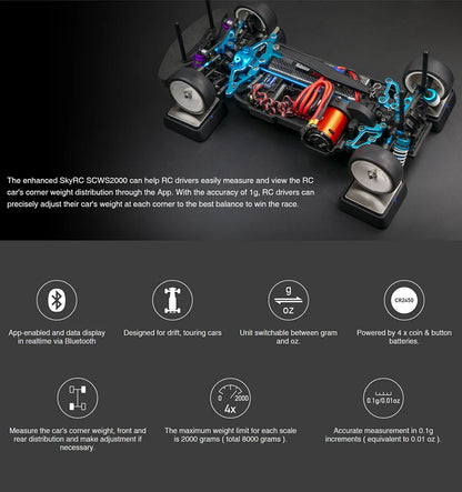 RC Car Corner Weight Scale Balancing Setup Kit