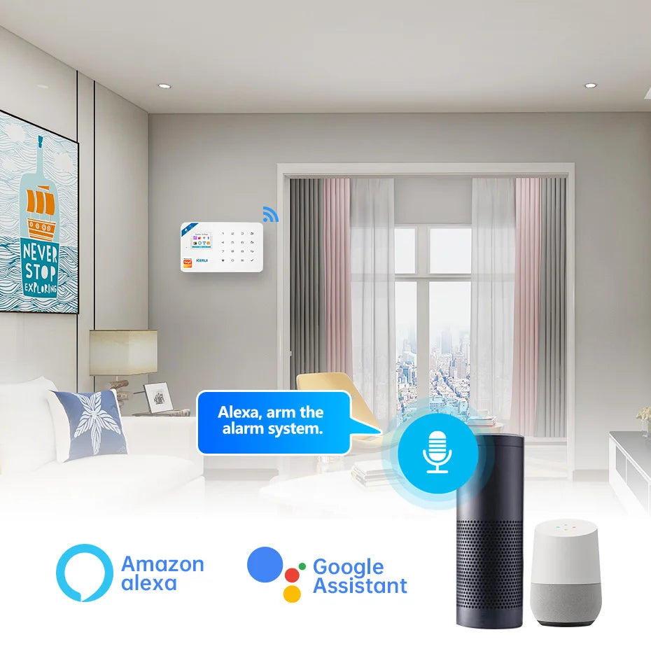 Wireless 4G WiFi Home Security Alarm Kit with App Control