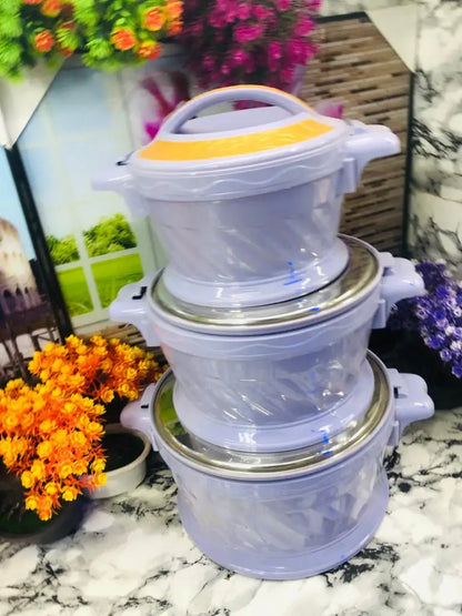 Portable Insulated Food Carrier Set Violet