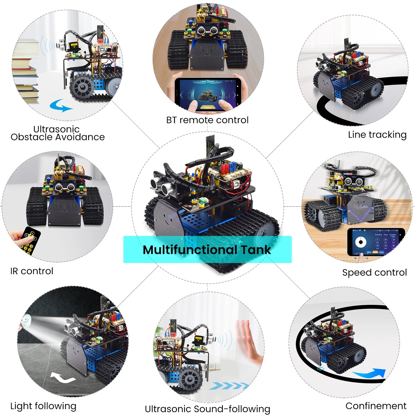 Programmable V3.0 Mini Tank Robot STEM