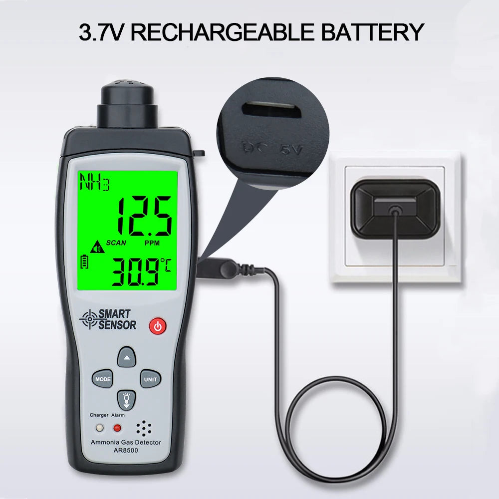 Portable NH3 Gas Tester 0-100PPM Safety Detector