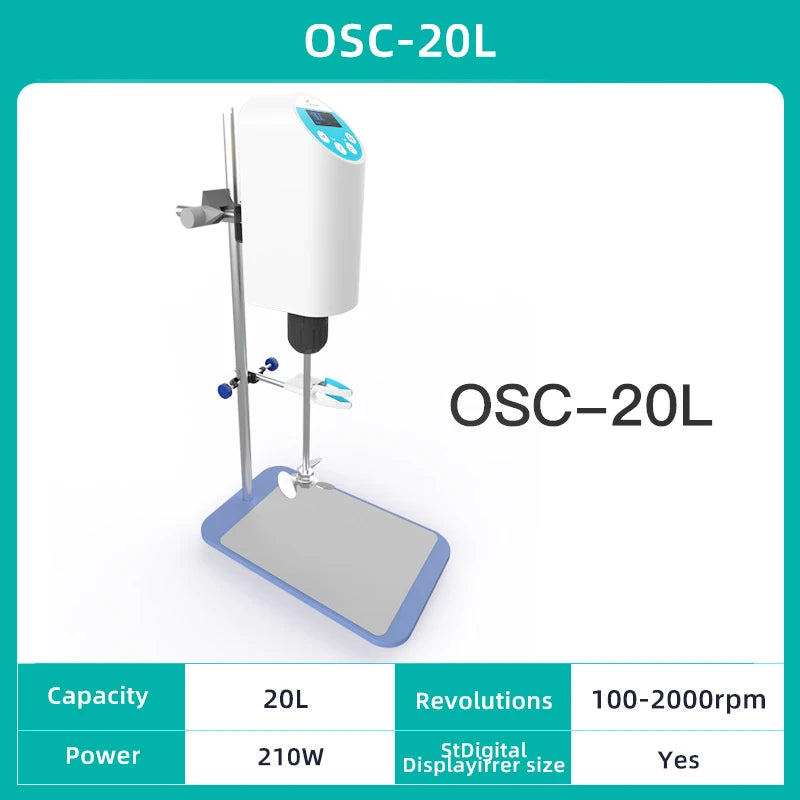 OSC-20L LCD Digital Lab Stirrer 20L Max Mixing