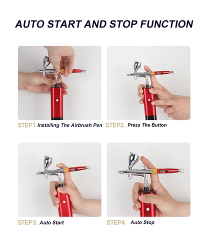 Portable Airbrush Compressor Kit for Cake Nail & Tattoo Art