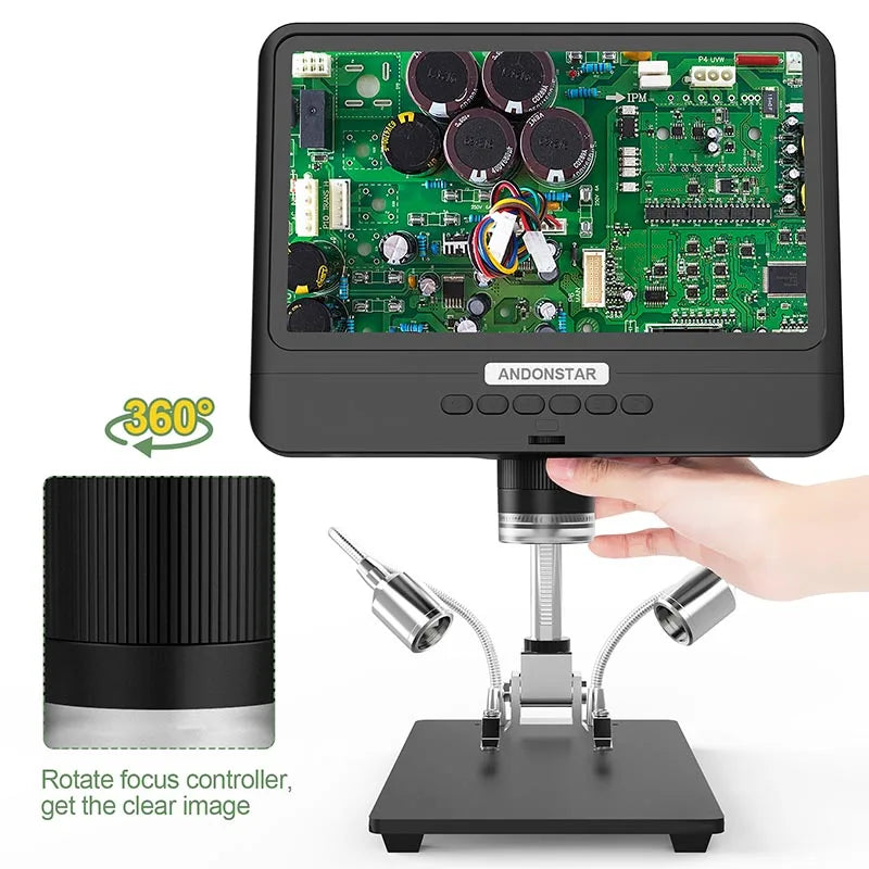 3MP Video Microscope for Electronics Repair