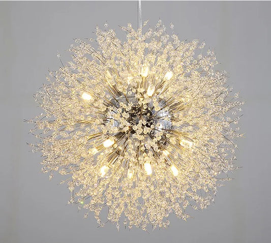 Chrome 55cm Starburst LED Pendant Light Modern Style