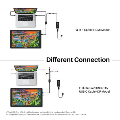 HUION Kamvas 21.5" Graphic Tablet Pen Display with Anti-Glare Screen