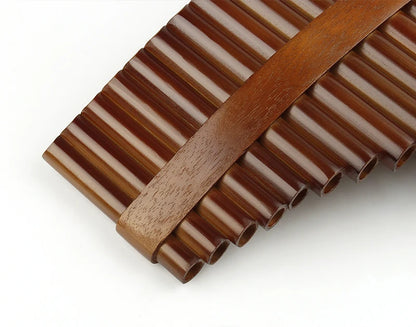 18-Pipe Bamboo Pan Flute F Key Traditional Musical Instrument
