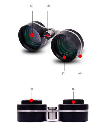 2x54 Constellation Telescope Binoculars with Astrophotography Eyepiece